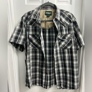 Outdoor Life Black and White Casual Button Down Shirt